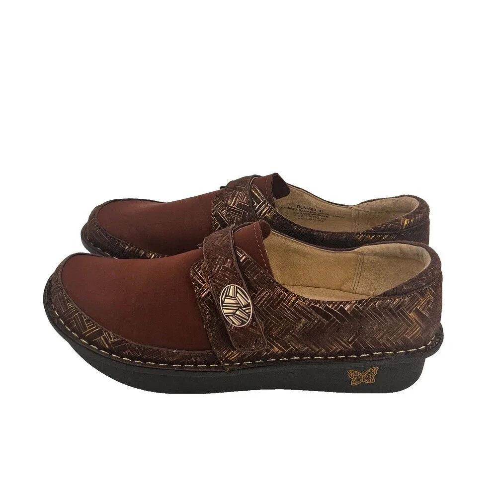 Alegria Dena Dream Fit Womens EU 41 US 10.5-11 Brown Mary Jane Comfort Shoes